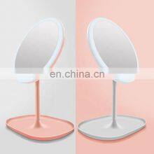 Светодиодное косметическое зеркало с индивидуальным подбором цвета. Органайзер для косметики с зеркалом с светодиодной подсветкой, настольное косметическое зеркало thumbnail-3