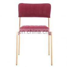 Hot Sell Velvet Dining Chair With Gold Frame thumbnail-5