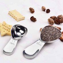 Custom 1T 15ML / 2T 30ML Short Handle Scoops Stainless Steel Tea Milk Coffee Measuring Spoons SET thumbnail-4