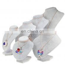 2022 Hot Selling Black Velvet Necklace Jewelry Display Rack Mannequin Organizer Displays Jewelry Display Stand thumbnail-3