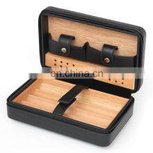 Luxurious Smoker Cedar Lining Humidor Leather Travel Holder Cigar Case Without Cutter & Lighter for Cigar Gift Set thumbnail-5