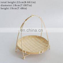 Bamboo Serving Rack, Fruit Bamboo Platter Tray, Handmade, Home Decor, Kitchen Organizer thumbnail-5