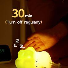 Best Selling Cute Cabbage USB-C Rechargeable Timer Light Baby LED Mood Silicone Lamp Sleeping Night Light thumbnail-4