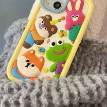 Cute Cartoon Animal Probe Collection Silicone Phone Case for Mobile Phone 12 13 14 15 Pro Max thumbnail-4