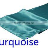 Hot Selling Ployester Satin Table Runner for Wedding Decoration, Turquoise Color thumbnail-1