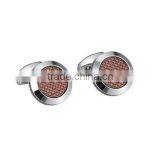 Classic Round Cufflinks For Men Business Chic Style In Stainless Steel, Classic Cufflinks For Men thumbnail-1