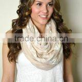 Wholesale Cotton Voile Flower Design Spring Embroidery Shawl Scarf thumbnail-5