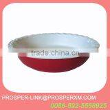 Red Round Ceramic Baking Dish