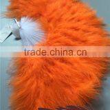 Orange Big Turkey Feather Marabou Hand Fan For Party Dance Decoration thumbnail-3