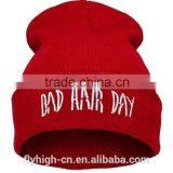 Factory Wholesale Custom 100% Acrylic Beanie Knitted Hat Winter Hat thumbnail-2