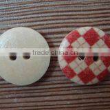 17.5mm Colored Natural Wood Button Made in China