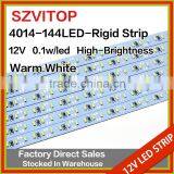 SV Dc 12V LED STRIP 4014 144LEDs Rigid Strip Warm White Imported Chip Light Non-waterproof 12mm Width PCB thumbnail-1