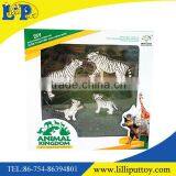 Hard Body Wild White Tiger Family Set Toy With Window Box