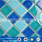 China Foshan Tileseasy Blue Glazed Ceramic Swimming Pool Mosaic Tiles