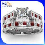 Pair Couples Puzzle Matching Stainless Steel Heart Shape Wedding Engagement Love Rings Set Quality Choice thumbnail-2