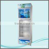 Stainless Steel Beverage Refrigerator Large Canopy