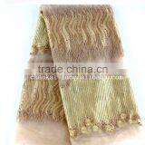 2015african French Net Lace Floral Dress Fabric French Lace Wedding Dress Fabric thumbnail-1