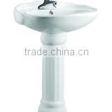 103 White pedestal wash basin round sink with low price