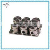 Stainless Steel Spice Jar Table Condiment Dispenser Holder