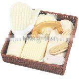 Professional Natural Basket Bathroom Items With Bath Mitt