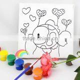 TZH 103 Yiwu Factory Kids Canvas Paintings Set Includes Acrylic Paint and Brush thumbnail-2