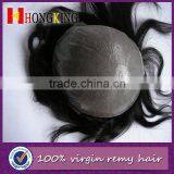 Virgin Hair Super Thin Skin Hair Toupee thumbnail-1