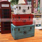 Wooden Vintage Storage Trunk Case Sets