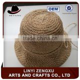 Hot sale mens natural grass straw boater hat