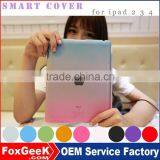 Fashionable Smart Cover+Partner PU Leather for Ipad 2 3 4 With Protective Leather Case Waterproof