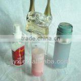 Two Tiers Cosmetic Display Round Shape Plexiglass Acrylic Makeup Cosmetic Display Stand