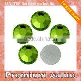 UNITE Flat Back no Hotfix Rhinestones Peridot