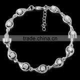 Hot Selling Solitaire Cubic Zirconia Charm Bracelet Length Adjustable Jewelry thumbnail-4