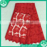 Hot sale african cord lace fabrics nigeria cord lace materials embroidery lace fabric white for nigerian parties