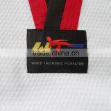 Black V Neck High Quality Factory Customized 100% Cotton WTF Taekwondo Uniform thumbnail-3
