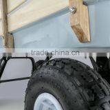 Wood Wagon ALL Terrain Pulling Red Railing Easy go Children Kids Wagon thumbnail-5