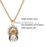 Beautiful Peacock Shape Jewelry Pendant Glass Perfume Bottle Jewelry thumbnail-1