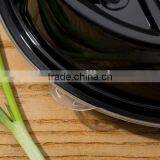 Yoyo Check Now Round Black 3 Compartment Disposable Plastic pp Food Storage Container thumbnail-3