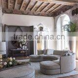 Italy Style Living Room Sectional Sofa Set/ Post-Modern Design Fabric Chesterfield Couch Daybed/ Luxury Stylish U-shape Sofa Set thumbnail-4