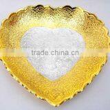 Corporate Gift Item, Return Gift, New Design 2015 Home Decoration Gold and Silver Plated Tray thumbnail-1