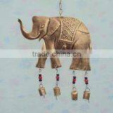 Decorative Elephant bell hangings, decorative cast iron hanging bells, antique hanging bells, Indian art hanging bells,