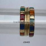 Brass Metal With Resin Square Mosaic Bracelet Resin Colour Can me Changed on Order thumbnail-1