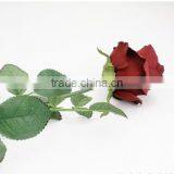 SJ442BZY Red Artificial Single Rose Flower,fake Fabric Flowers for Sale thumbnail-2