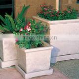 Square Lightweight Cement Planter with Saucer for Flower and Garden Planters from Viet Nam