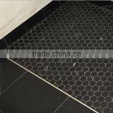 MM-CV234 Beautiful Interior Decoration Natural Stone Hexagonal Black Mosaics Tile thumbnail-2