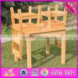 2016 New Design Natural Solid Wooden Children Table and Chairs W08G172 thumbnail-4