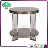 Classic Coffee Table Acrylic Antique End Desk Lucite Wood Top Console Table thumbnail-2