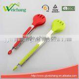 WCE22 Premium Comfort Stainless Steel Locking Kitchen Tongs Food Tong With Silicone Heads, Good Grip and Built In Stand thumbnail-3