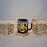 Customized Size Wooden Pan Cup Coaster thumbnail-1