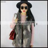 Artificial Fur Gilet Open Front Womens Light Brown Faux Fur Vest thumbnail-5