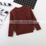 Wholesale Chunky Wool Handmade Cable-Knit Sweater Design for Girls and Boys thumbnail-2